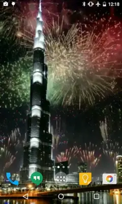 Dubai Fireworks Live Wallpaper android App screenshot 0