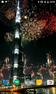 Dubai Fireworks Live Wallpaper android App screenshot 1