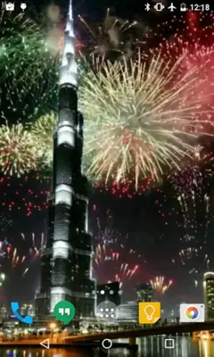 Dubai Fireworks Live Wallpaper android App screenshot 2